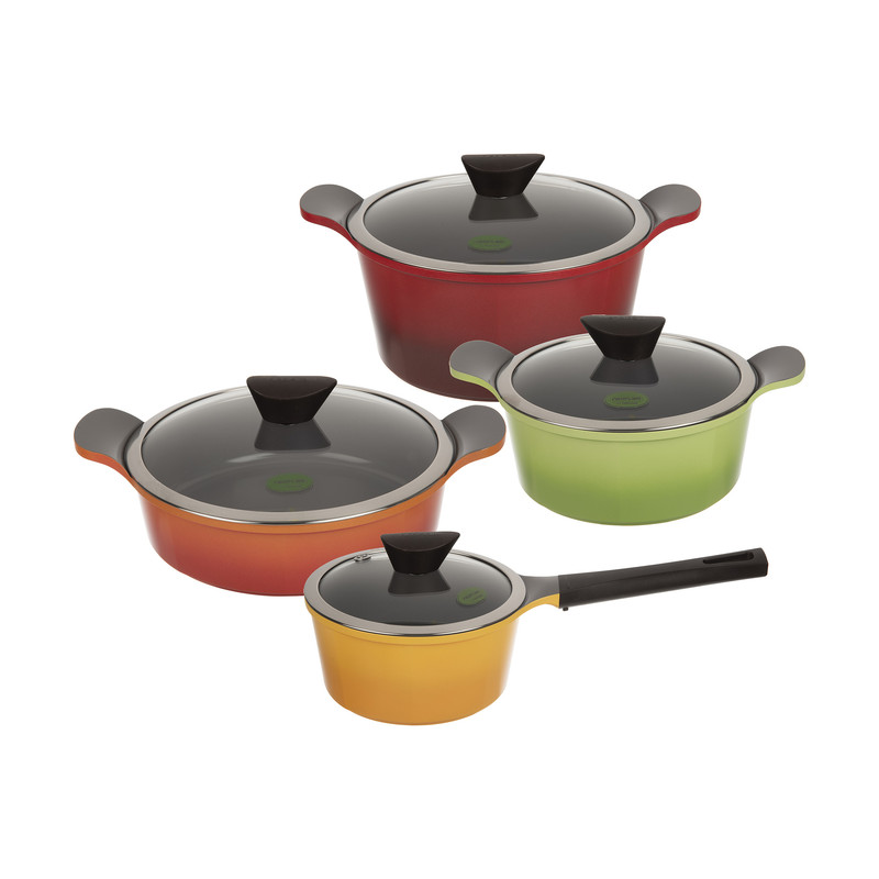 سرویس قابلمه 8 پارچه نیوفلیم اصل کره مدل Rainbow رنگین کمان