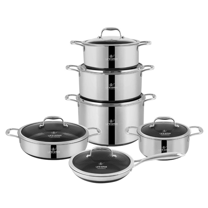 سرویس پخت و پز 12 پارچه لایف اسمایل  کف لیزری مدل LIFEP18