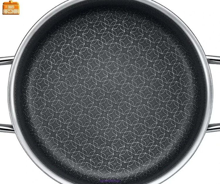 خريد قسطی سرویس قابلمه عرشیا مدل SS050-3543 ۹ پارچه استیل کف لیزری