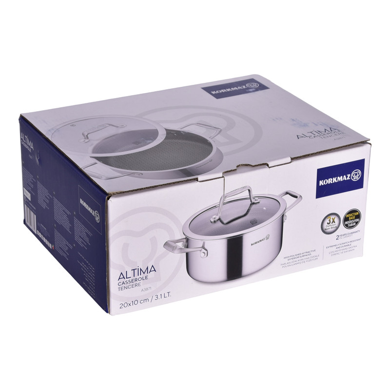 خريد قسطی قابلمه استیل کرکماز طرح Altima آلتیما لیزری کد 3871 سایز 20